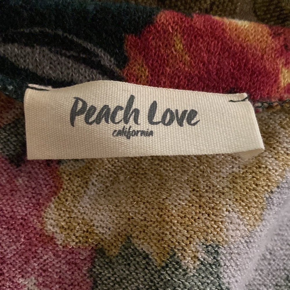 Peach Love floral draw string sleeve tunic top - Picture 7 of 7